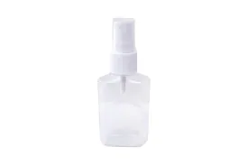 2 oz. Clear Plastic Bottle with White Misting Sprayer