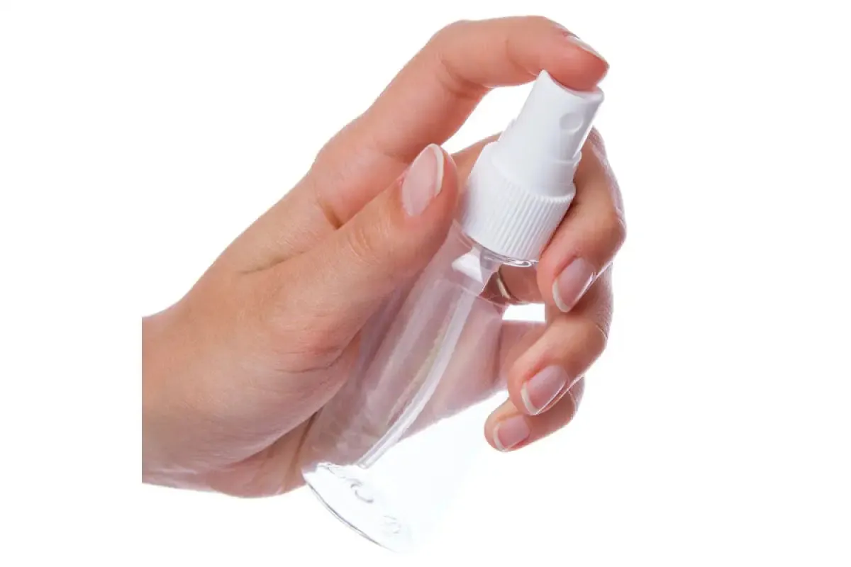 2 oz. Clear Plastic Oval Bottle with White Misting Sprayer