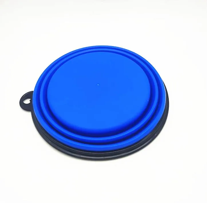 2Pcs S 350ml orange Portable Outdoor Pet feed bowl Foldable Silicone travel Bowl AZ2098