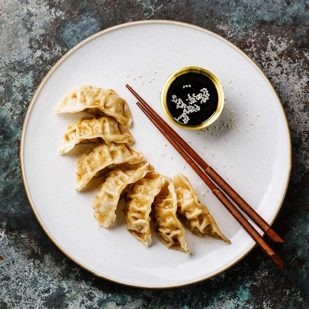 8 Pack 3.5inch Stainless Steel Sauce Dishes Mini Individual Saucers Bowl Round Seasoning Dishes Sushi Dipping Bowl Appetizer Plates, Golden