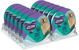 A Strong Heart Wet Dog Food Cups, Turkey Recipe - 3.5 oz Cups (Pack of 12), Made in The USA with Real Turkey