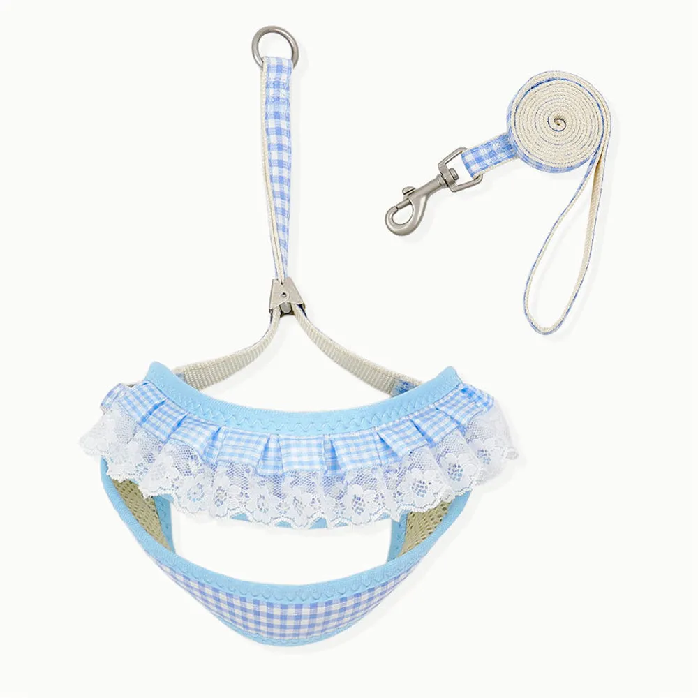 Aiitle Floral Lace Princess Dog Harness Leash Set