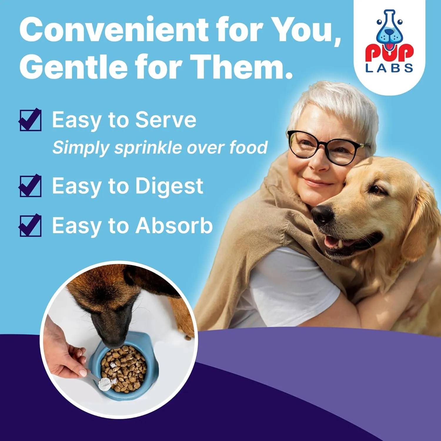 All-Natural and Expert-Formulated Dental Powder for Dogs, Dog Dental Supplement for Healthy Teeth and Against Leaky Gums for Dogs 12  Weeks, Made in The USA with The Standards, 20 Serv