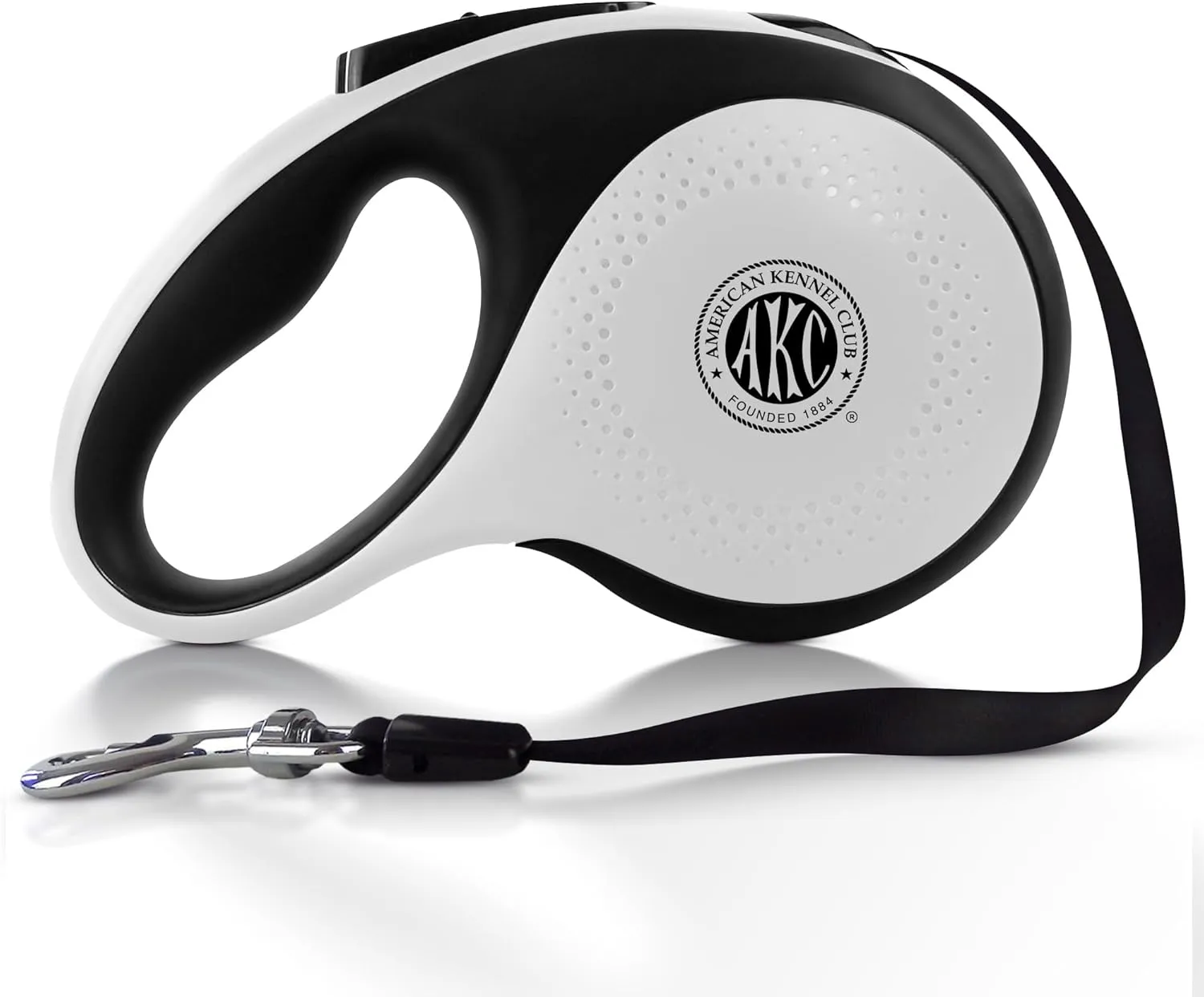 American Kennel Club Retractable Tangle-Free Dog Leash, 16.4ft, for Dogs up to 110 lbs, Ergonomic Non Slip Grip, One-Handed Braking System