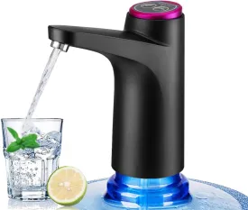 Automatic Drinking Water Pump, Smart USB Portable Water Bottle Dispenser with USB Electric Charging and Automatic Off Switch - Black