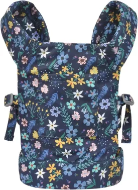 Baby doll carrier for baby girl Premiums soft straps and skin-friendly webbing stuffed animal carrier for kids and toddler facing in facing out and backpack 18 inch doll little flowers design