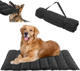 BALAPET Portable Chew Proof Dog Bed, Waterproof Outdoor Travel Camping Dog Bed, Durable Dog Bed for Aggressive Chewers,Foldable Machine Washable Dog Mats for Car,Sofa,Cage(59inx37in)