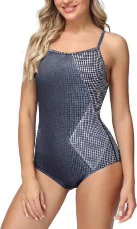 baleaf Women's Athletic Training Adjustable Strap One Piece Swimsuit