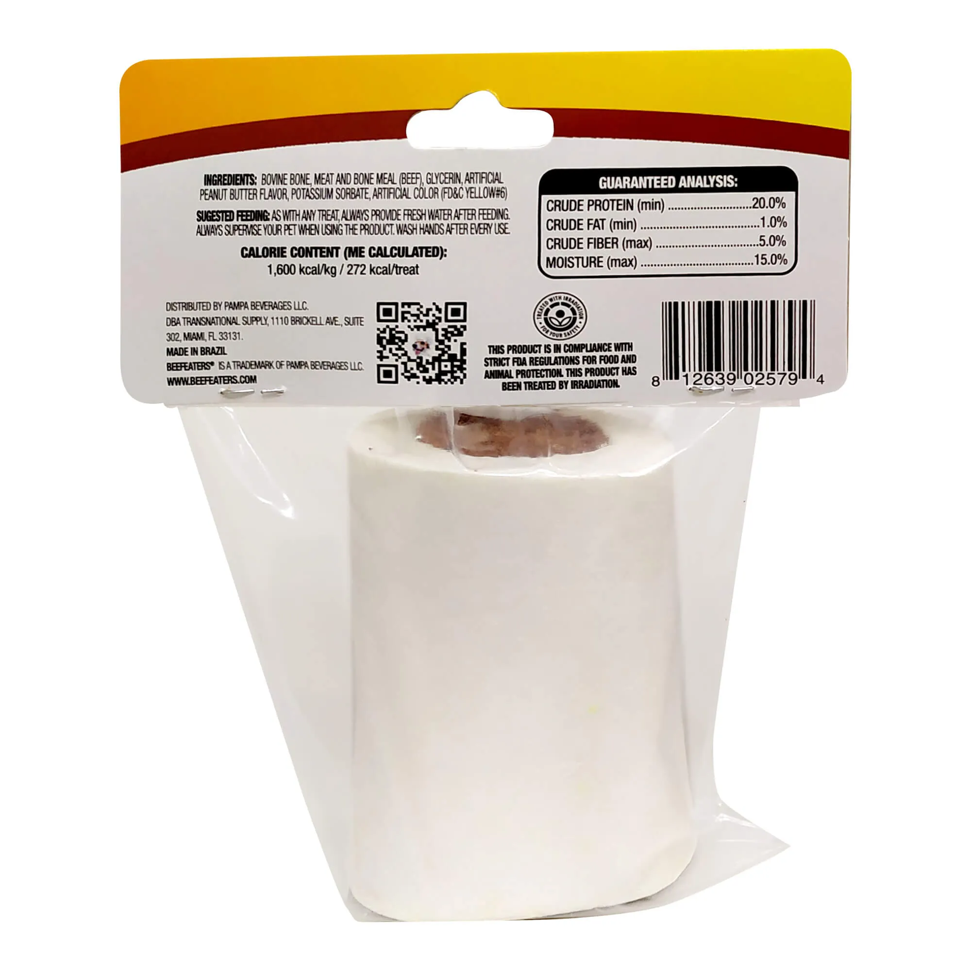 Beefeaters Shin Bone, Peanut Butter, 6 oz, Case of 6
