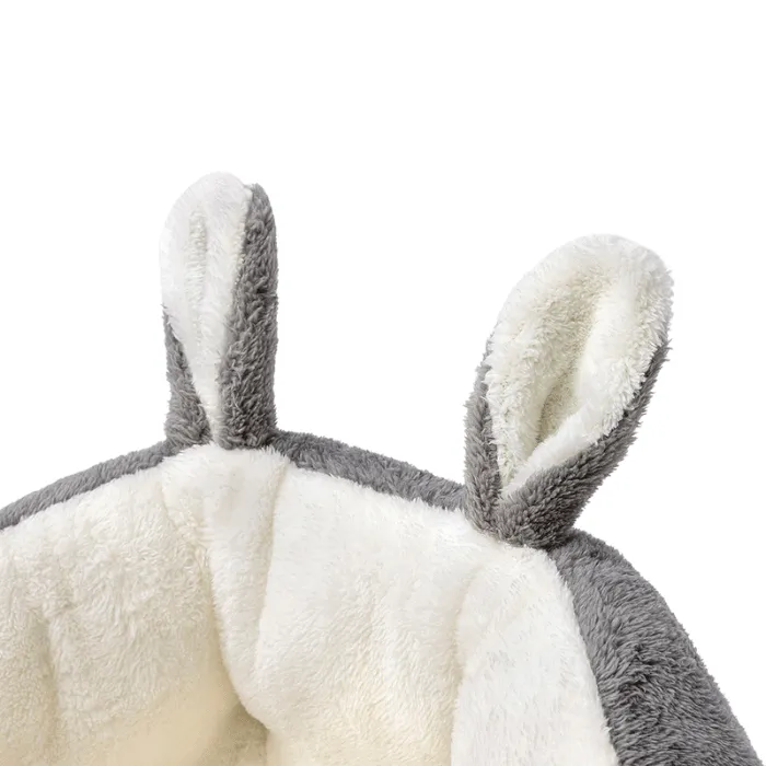 Bunny Ear Design Plush Pet Bed – Soft, Cozy, and Stylish for Cats & Small Dogs