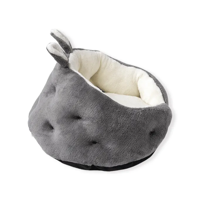 Bunny Ear Design Plush Pet Bed – Soft, Cozy, and Stylish for Cats & Small Dogs