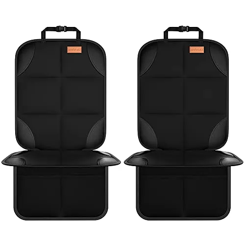 Car Seat Protector, Smart eLf 2Pack , Protect Child Seats with Thickest Padding and Non-Slip Backing Mesh Pockets for Baby and Pet