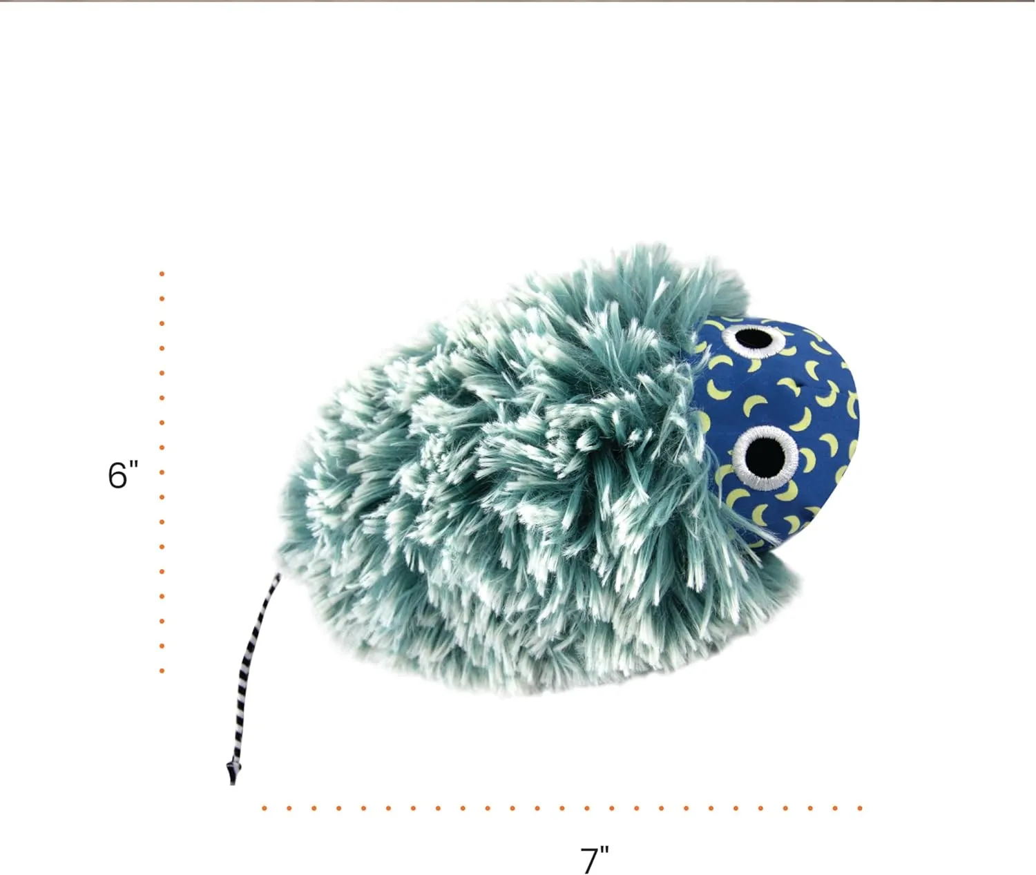 Catstages Nighttime Cuddle Plush Cat Toy with Catnip and Glow Details, Blue - Soft, Comfortable, Quiet, Small