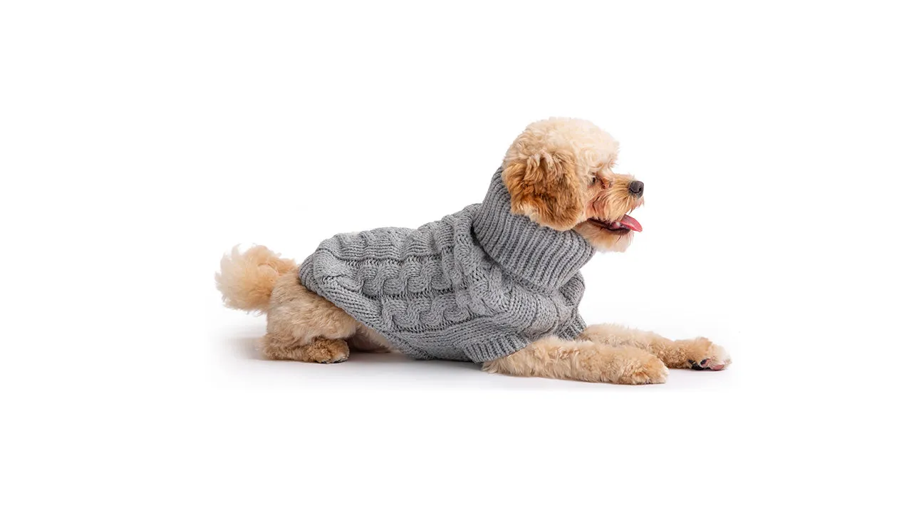Chalet Dog Sweater Grey