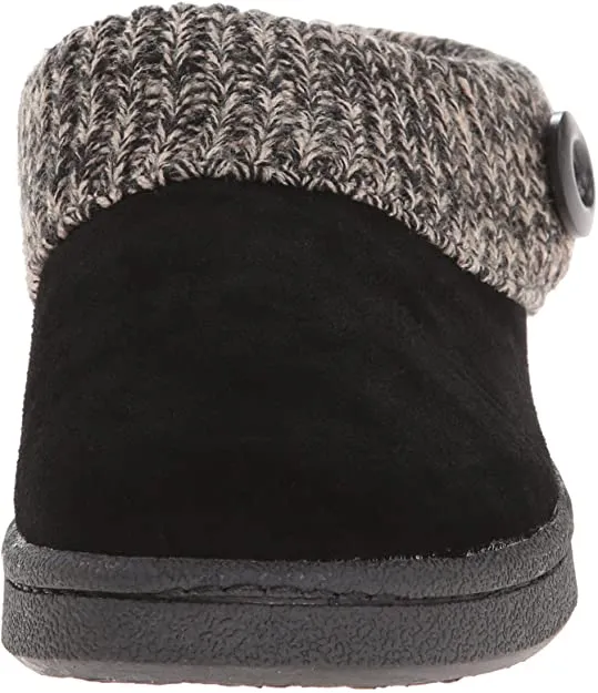 Clarks Slipper Suede Leather Knitted Collar Clog Slippers Plush Fur Lining