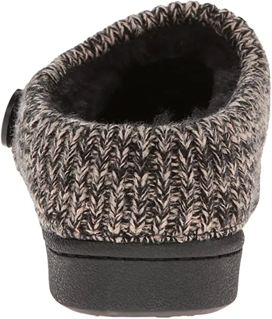 Clarks Slipper Suede Leather Knitted Collar Clog Slippers Plush Fur Lining
