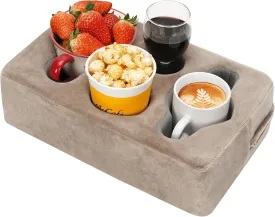 Couch Cup Holder Pillow,Couch Drink Holder,Rectangle Couch Caddy for Coffee Cup,Phone,Remote,Couch Cup Holder Tray for Bed,Car,Sofa,Table
