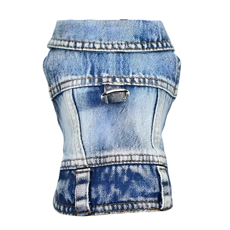 Denim Dog Vest Jacket