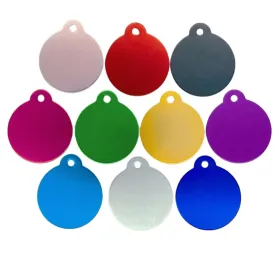Dog Cat ID Tags in 10 Colors, Customized Pet Name Tags - Pawtographize - Personalized Dog and Cat Tags up to 4 Lines of Customized Text on Back