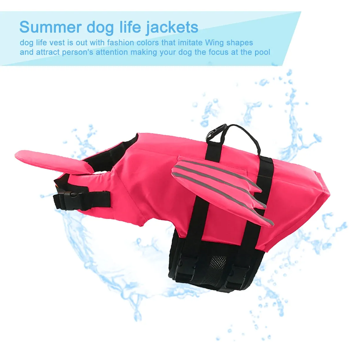 Dog Life Jacket | Adjustable Safety Vest with High Buoyancy and Durable Rescue Handle | For Small, Medium, and Large Dogs | Alo Trendy