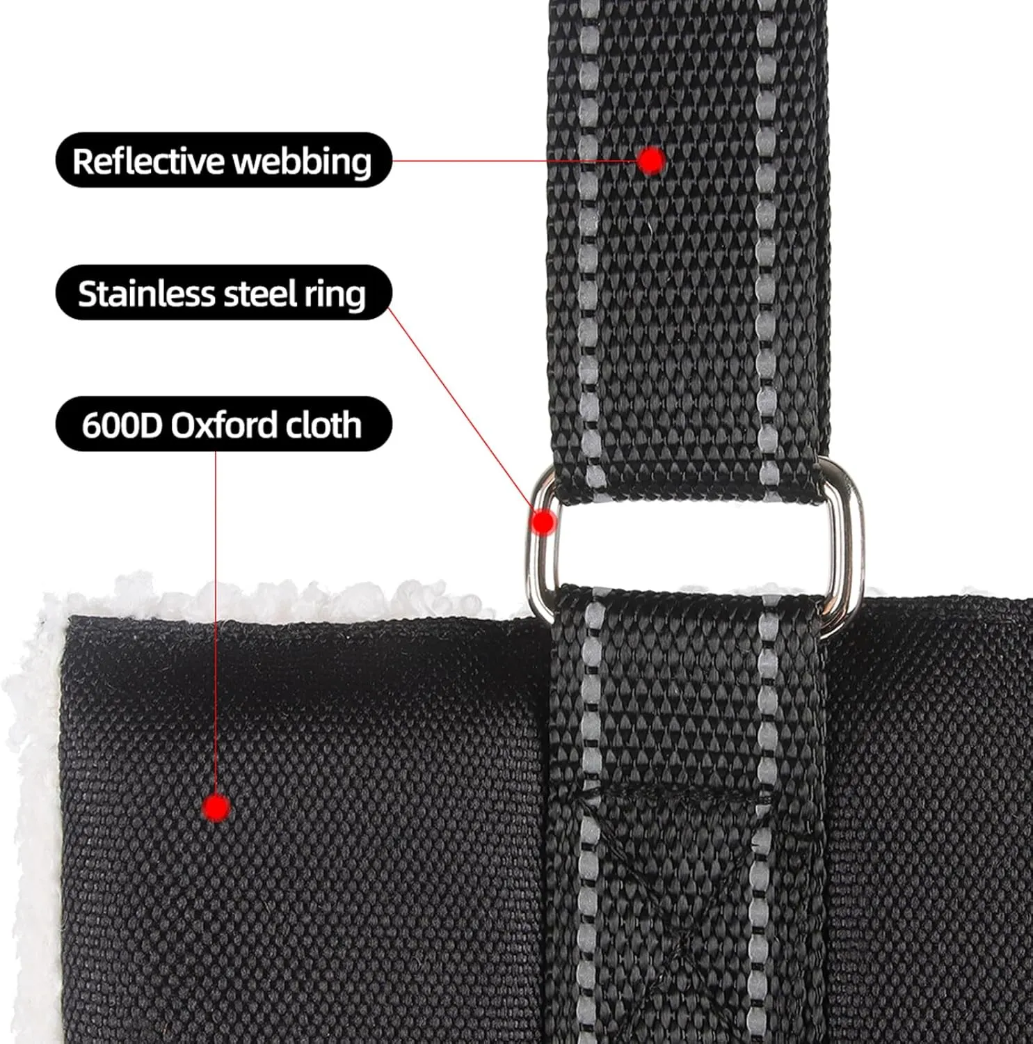 Dog Lift Harness for Large Dogs, Dog Sling for Large Dogs Hind Leg Support Rehabilitation Comfortably Supports Elderly Dogs with Hip Brace, Black