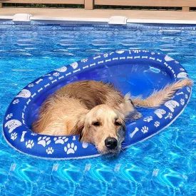 Dog Pool Float - 2025 Upgraded Tear Resistant Oxford Stable Support Dog Floatie, Inflatable Summer Doggies Raft Toy for Swimming Pool (up to 88lb)