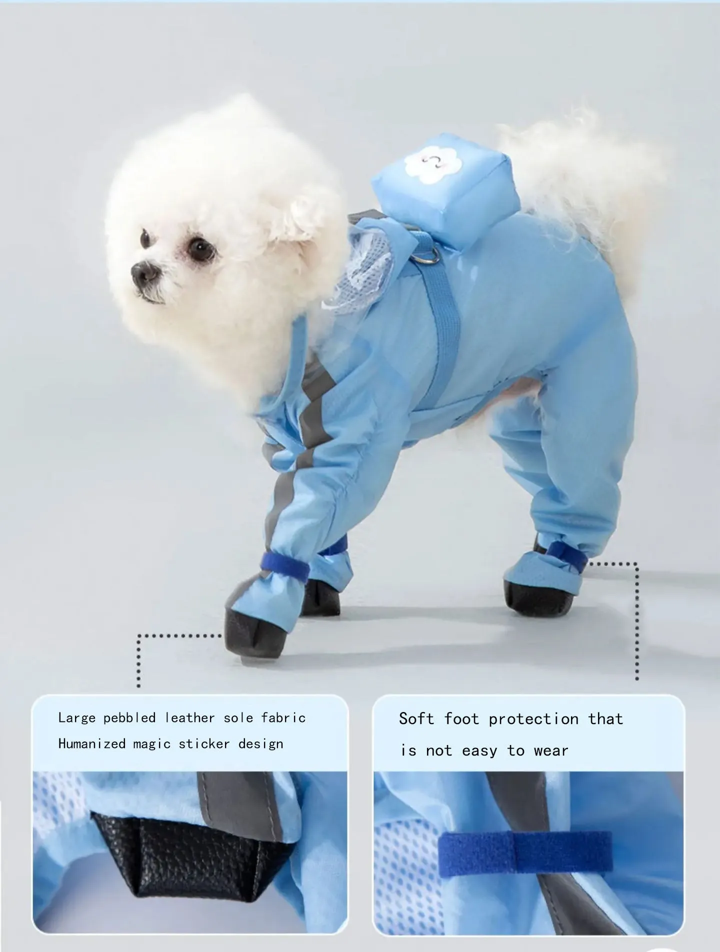 Dog Raincoat, Clear Hooded Raincoat