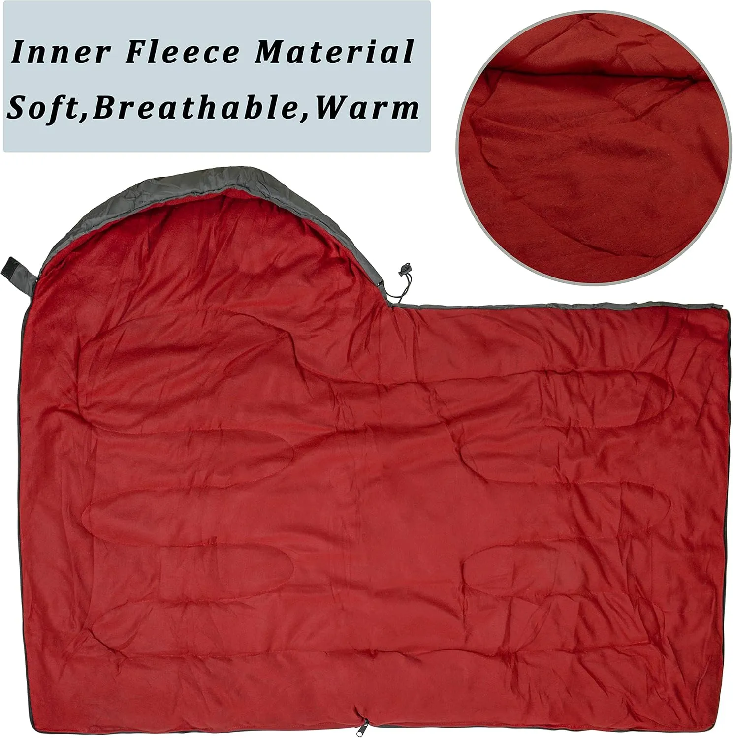Dog Sleeping Bag, Waterproof Travel Warm Portable Dog Bed with Storage Bag for Indoor Outdoor Warm Camping Hiking Backpacking(Wine Red)