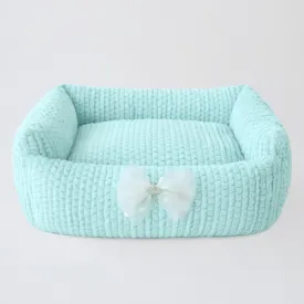 Dolce Luxury Dog Bed: Soft-Cuddle Fabric, Removable Pillow, Non-Slip - American Made
