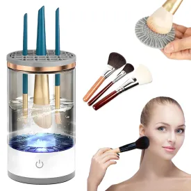 Electric Makeup Brush Cleaner - Portable Compact Design for Travel Home Use - Professional Makeup Brush Cleaning Machine - Automatic Makeup Brush Cleaner (black1)