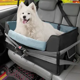 Elevated Large Dog Car Seat, Dog Car Seat Large Size Dog, Large Dog Booster seat for Car with Clip On Leash, Perfect for Large Pet