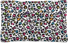 Emelivor Colorful Leopard Dog Cat Bed Washable Crate Pet Bed Anti-Slip Comfortable Puppy Kennel Bed for Indoor Small Medium Large Dogs, 18 x 24 Inch