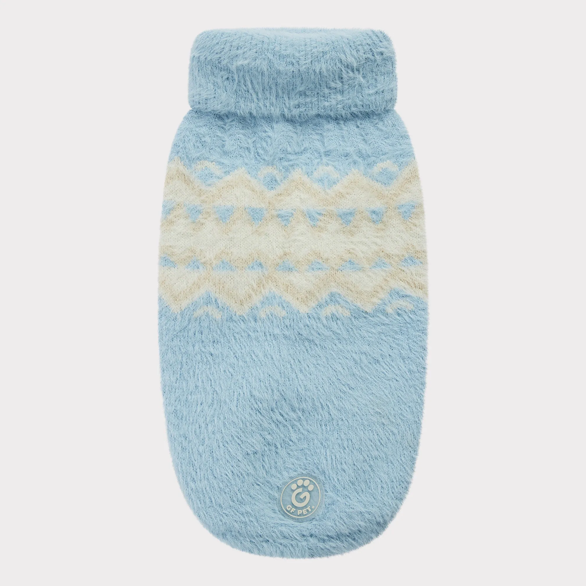 Fuzzy Dog Sweater | Light Blue