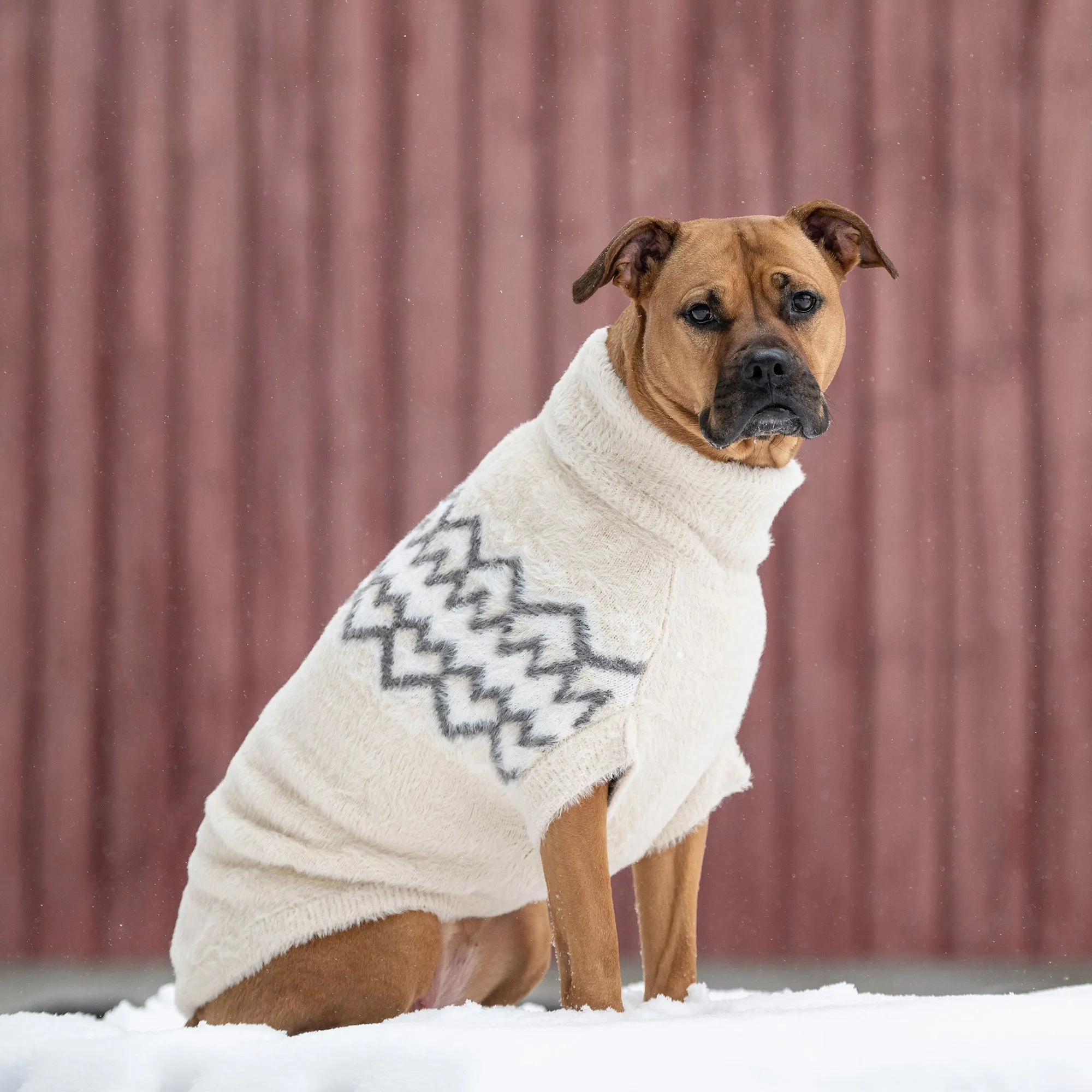Fuzzy Dog Sweater | Sand