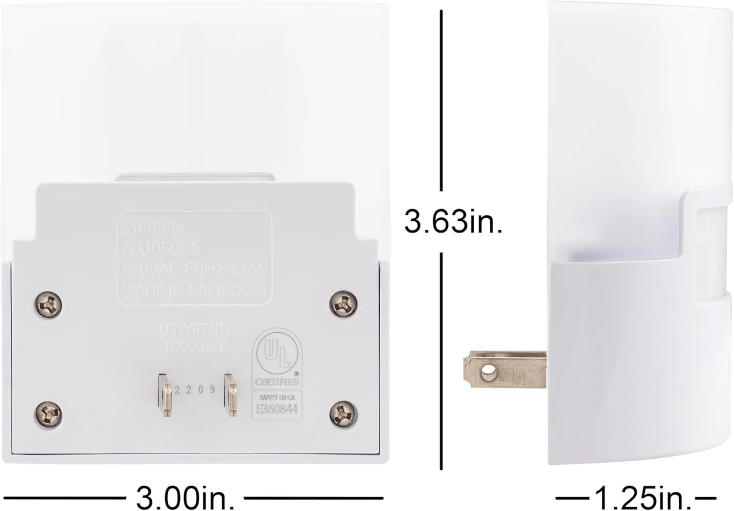 GE LED Motion Sensor Night Light, Plug into wall, 40 Lumens, Soft White, UL-Certified, Energy Efficient, Ideal Nightlight for Bedroom, Bathroom, Kitchen, Hallway, 46632, White, 2 Pack
