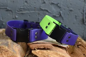 HARDWARE RETIREMENT SALE - Purple & Black Biothane Dog Collar
