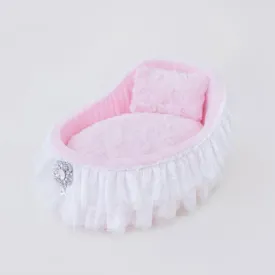 Hello Doggie Crib Dog Bed: American-Made Lace Trimmed Luxury Pet Bed
