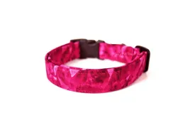 Hot Pink Crystal Dog Collar