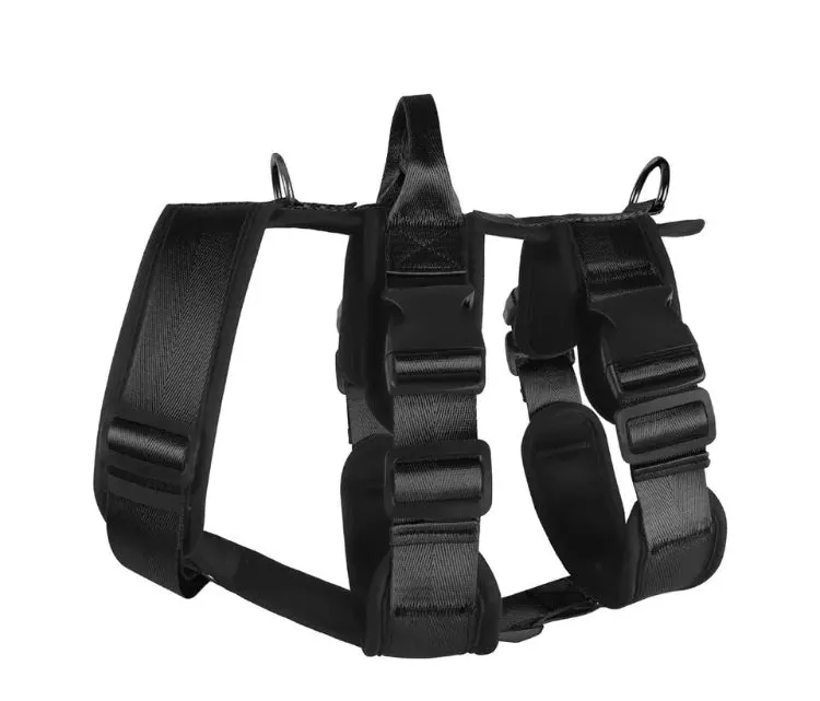 Indestructible Reinforced Heavy Duty Dog Harness Comfort Safety No-Harm 3-Point Full Body Support & Control