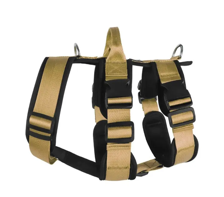 Indestructible Reinforced Heavy Duty Dog Harness Comfort Safety No-Harm 3-Point Full Body Support & Control