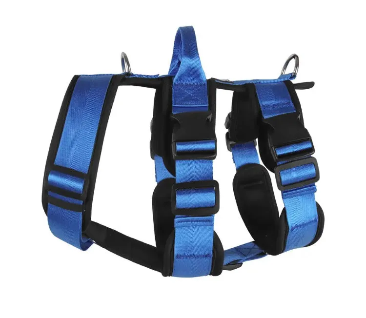 Indestructible Reinforced Heavy Duty Dog Harness Comfort Safety No-Harm 3-Point Full Body Support & Control