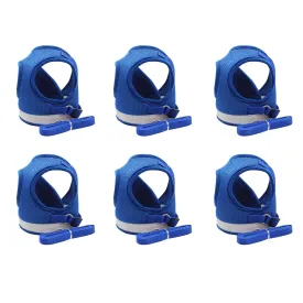 Kuber Industries Reflective Dog Harness With Adjustable Leash|Breathable Polyester Mesh Fabric |XS Size|HT-844|Comfortable No-Pull Grip|QuickRelease Buckles|Easy On - Easy Off Harness|Blue (Pack Of 6)