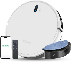 L200s Robot Vacuum Cleaner and Mop Touchless Vacuum Automatic Vacuum Robotic Self-Charging Ideal for Pet Hair Hard Floor, White