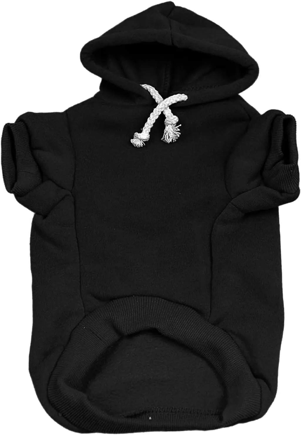 Love My Soldier Dog Hoodie Fleece Lined Pullover Sweatshirt with Leash Hole (Black, Medium 89)