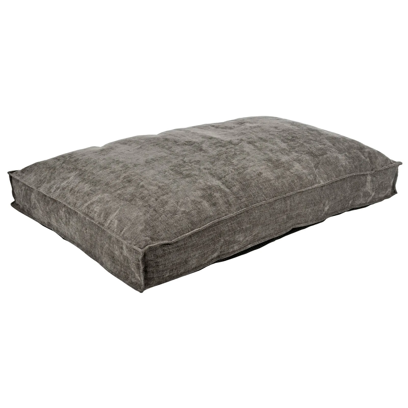 Luxury Pet Bed Dog Mattress Soft Fill Grey Chenille Fabric