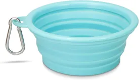 Made Easy Kit Portable Collapsible Dog Bowl for Water or Food Great Pet Travel Bowl in Multiple Sizes (Standard - 12oz, Teal)