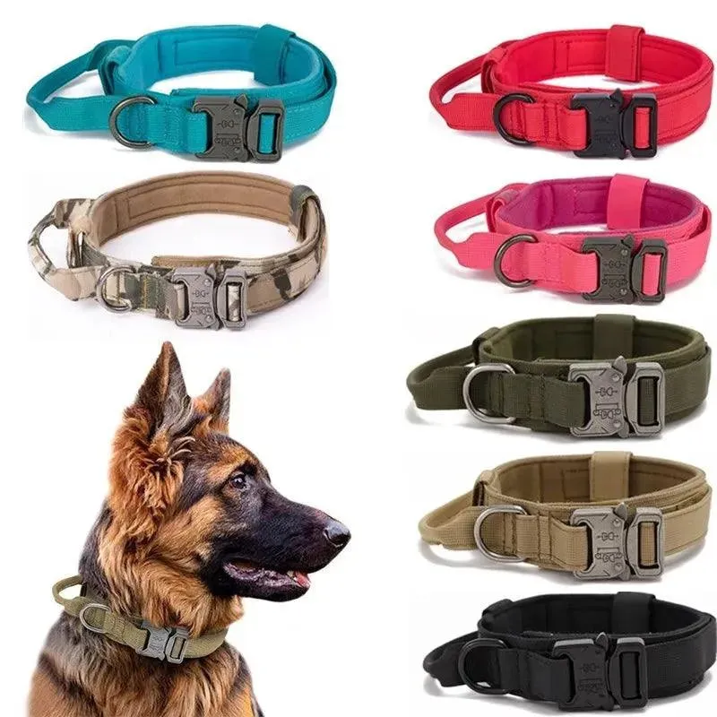 Military Tactical Dog Collar and Leash