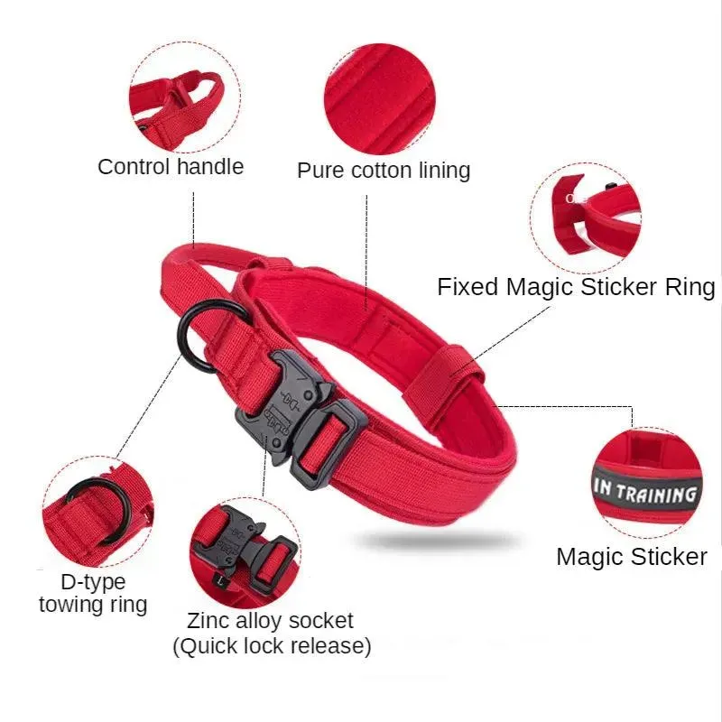 Military Tactical Dog Collar and Leash