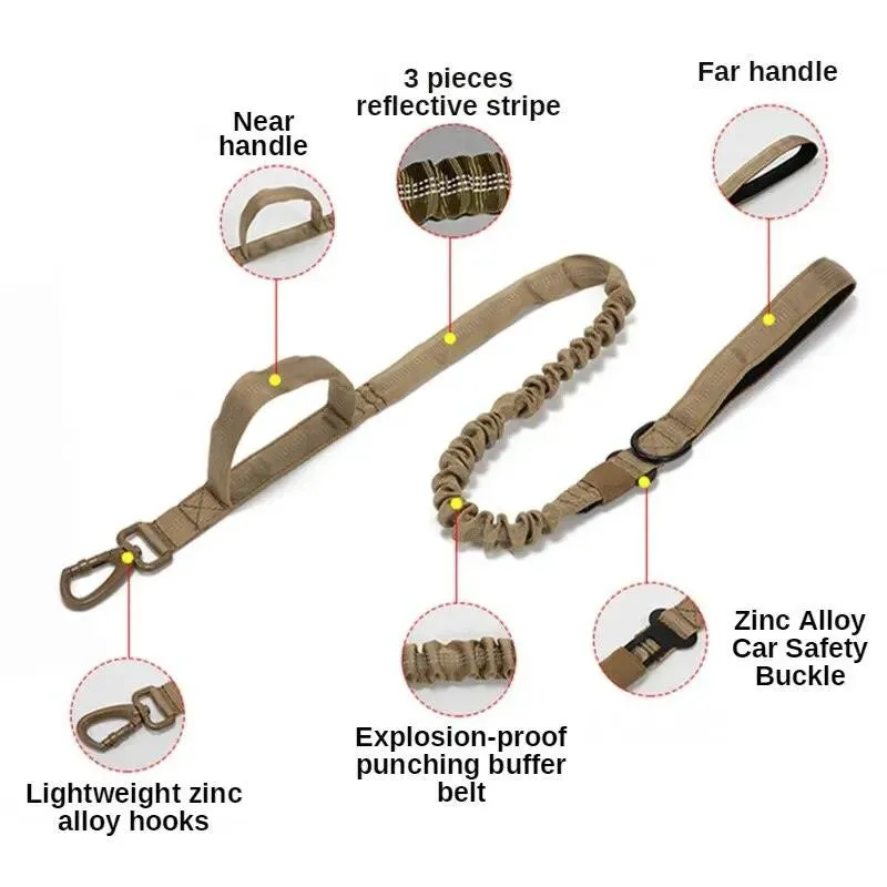Military Tactical Dog Collar and Leash