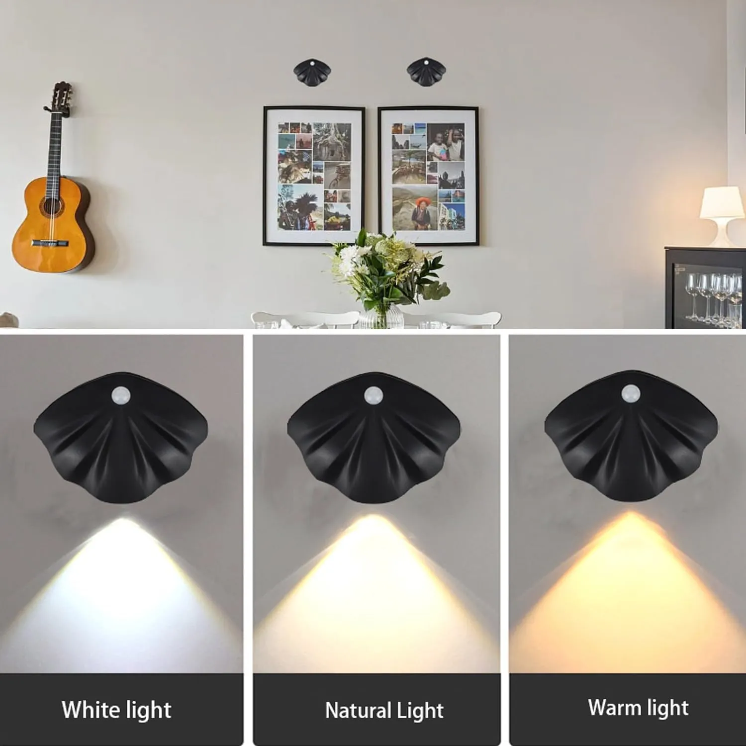Motion Sensor Night Light Rechargeable Battery Lighting Indoor, 3 Light Modes, Long Last Battery, Magnetic Wall Light for Stairs Bedroom Kitchen